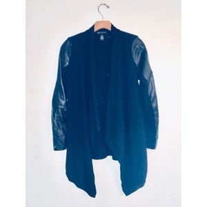 BLACK DRAPED CARDIGAN